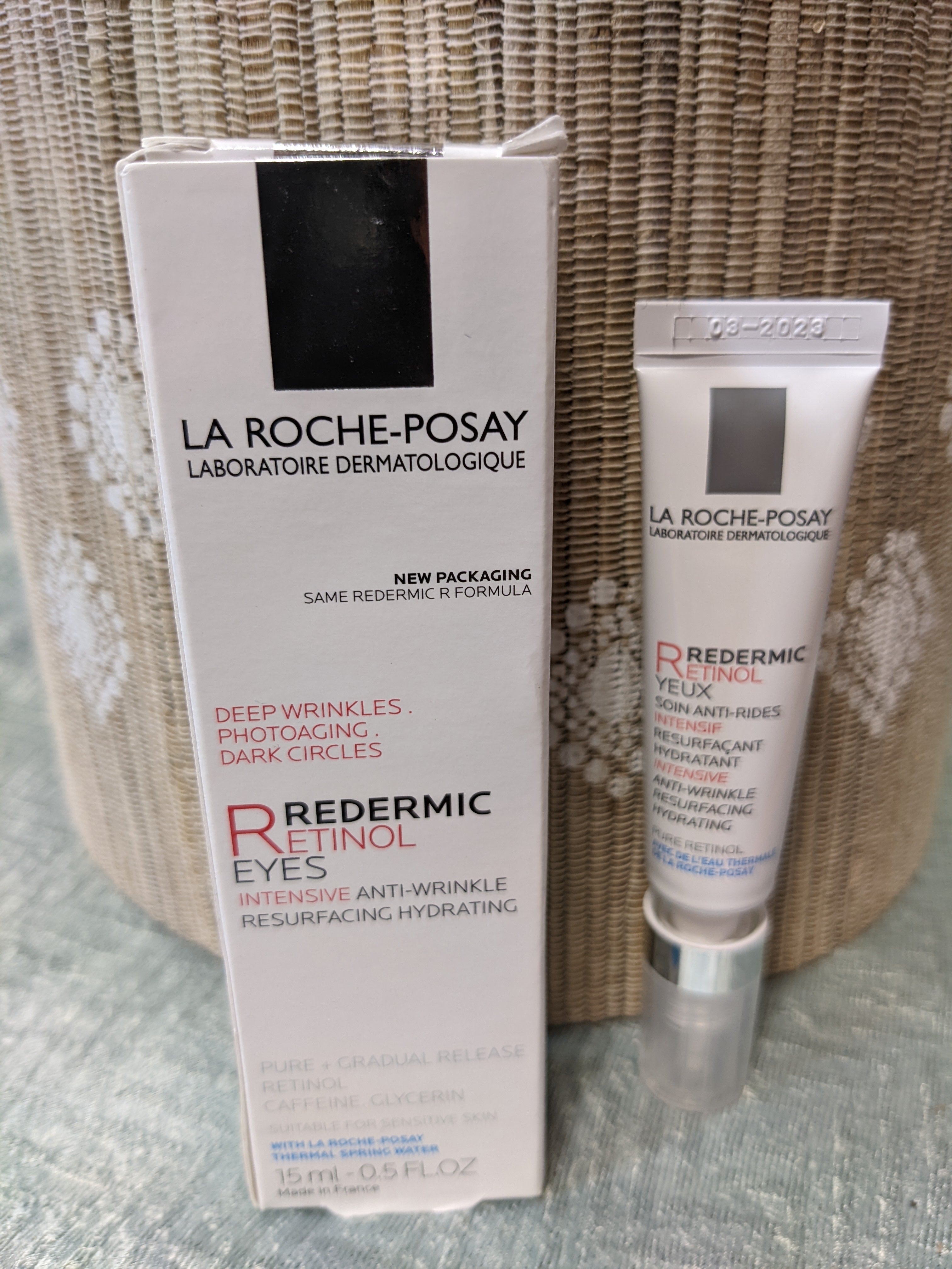 La Roche-Posay Redermic R Eyes Retinol Eye Cream, Anti-Aging Eye Cream to Reduce Wrinkles and Dark Circles With Pure Retinol and Caffeine, 0.5 Fl Oz (Pack of 1) (7569769136366)